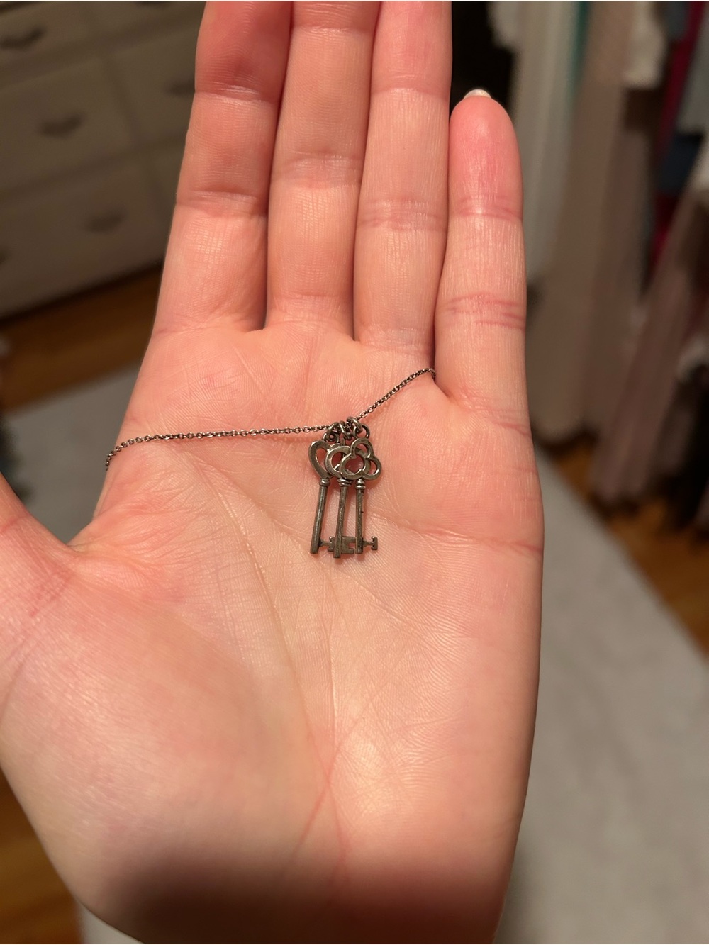 Tiffany’s Key Trio Pendant Necklace in Silver